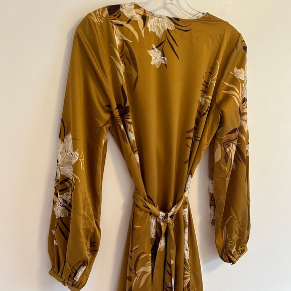 EXPRESS x ROCKY BARNES Floral Wrap Tie Waist Maxi Dress Size XS/Small - Picture 14 of 17